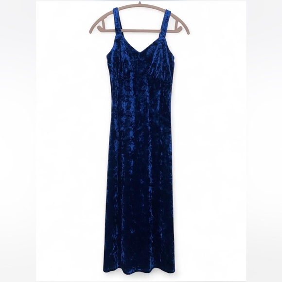 Jessica Simpson Blue Velvet Midi Dress - Picture 4 of 6